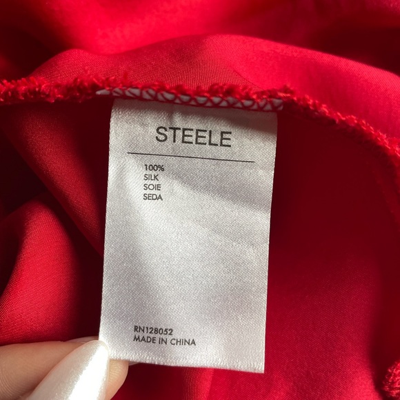 Steele by Amanda Steele Red Silk Corset Dress - Picture 6 of 10